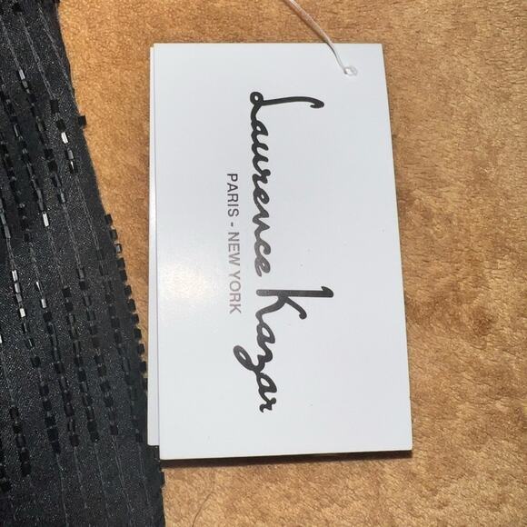 Vintage Laurence Kazar Silk Sequins Top Black Evening Cocktail size petite small - Picture 14 of 15